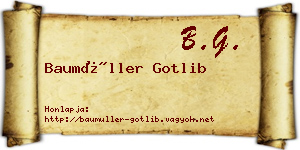 Baumüller Gotlib névjegykártya
